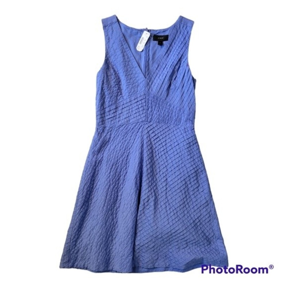 J. Crew A-Line Cotton Dress, Perwinkle Blue, Womens Size 4, NWT